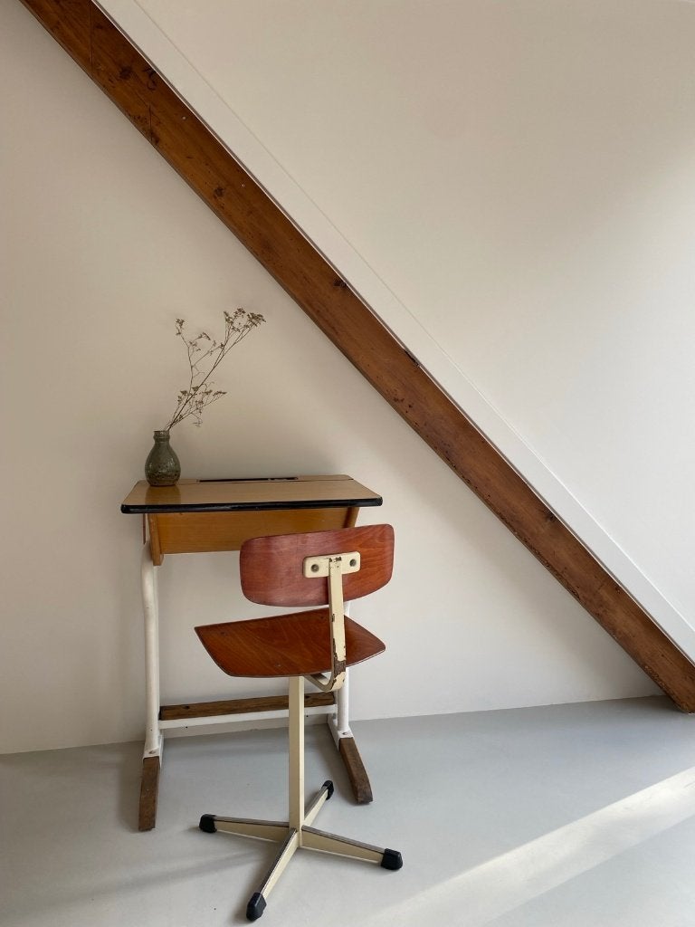 Vintage bureau met opbergruimte, Huis en Inrichting, Ophalen, Overige typen, Gebruikt, Metaal