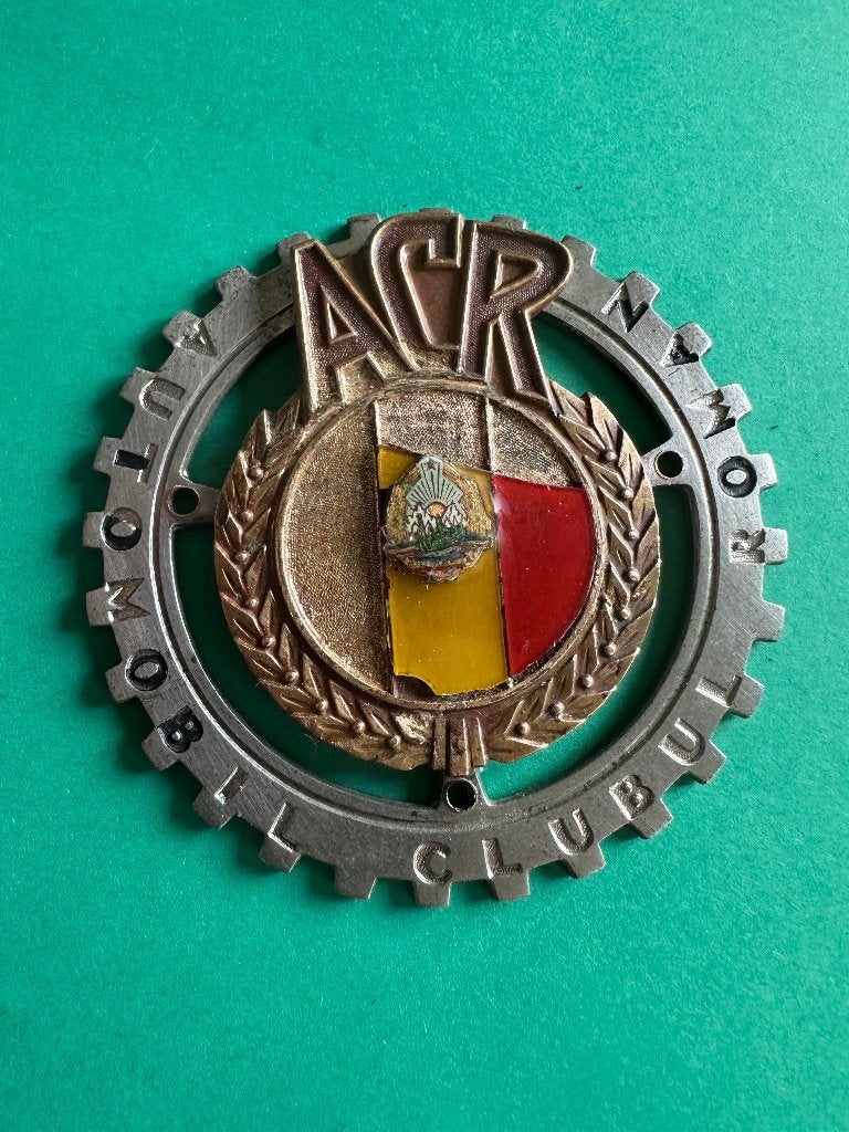 ACR Automobil Clubul Roman badge bordje. Voor Uw oldtimer., Ophalen of Verzenden, Gebruikt, Gebruiksvoorwerp
