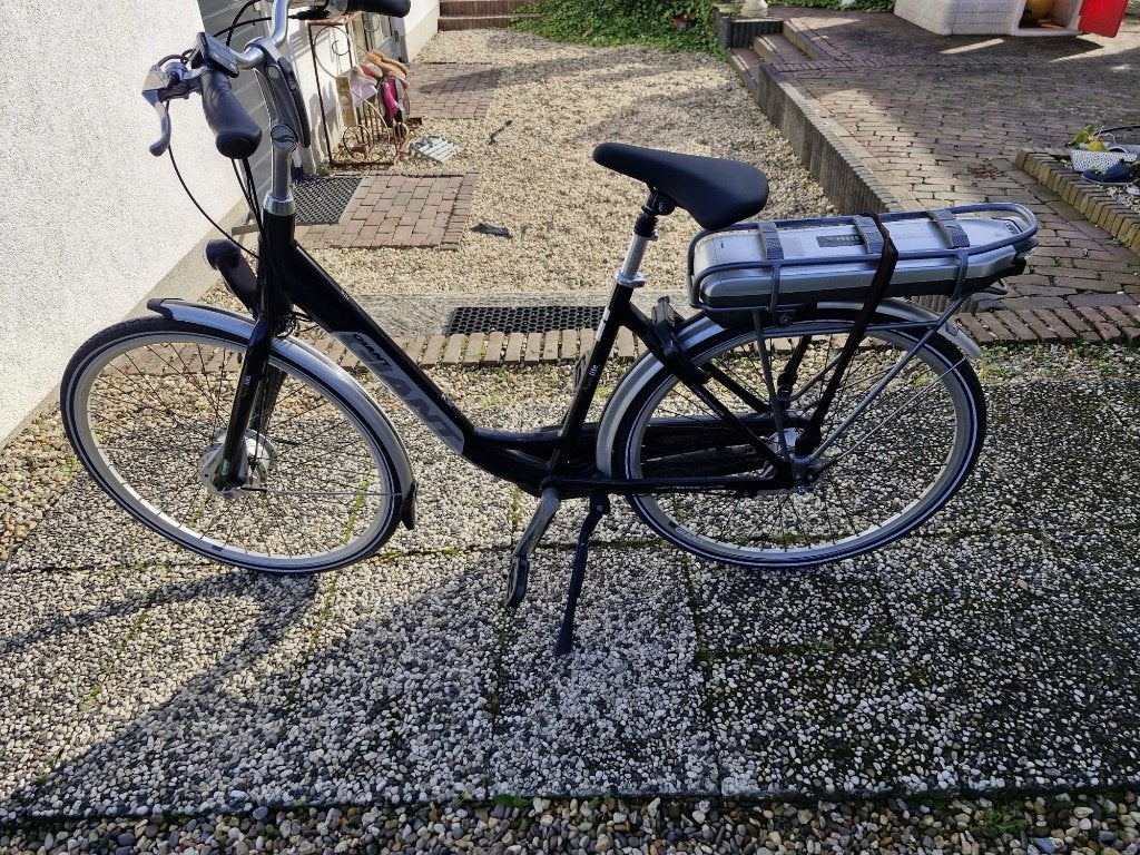 dames fiets, Fietsen en Brommers, Ophalen, Zo goed als nieuw, Schijfrem, 56 cm of meer