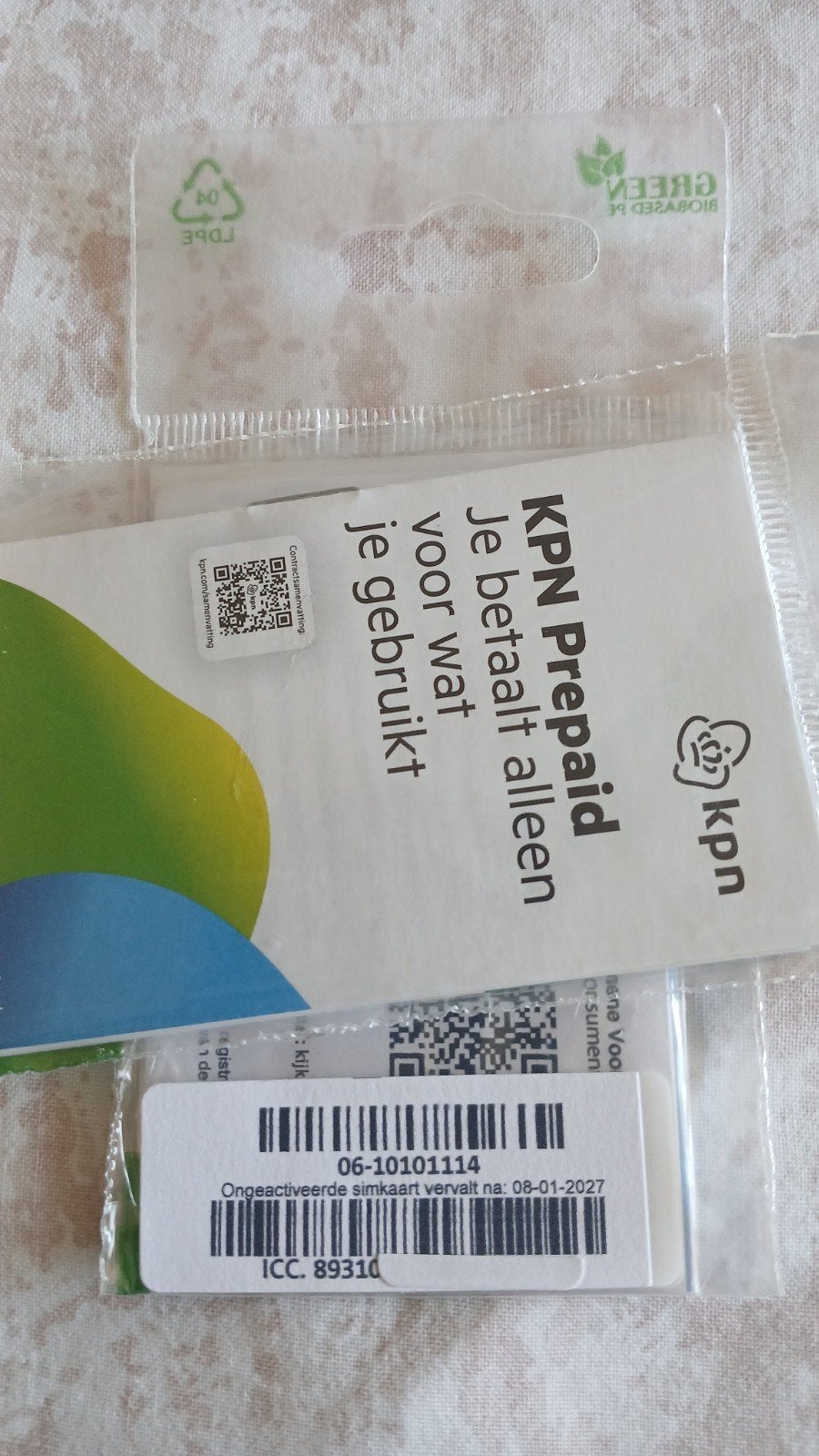 MOOI NUMMER KPN PREPAID 0610101114, Ophalen of Verzenden, Nieuw, KPN, Simkaart