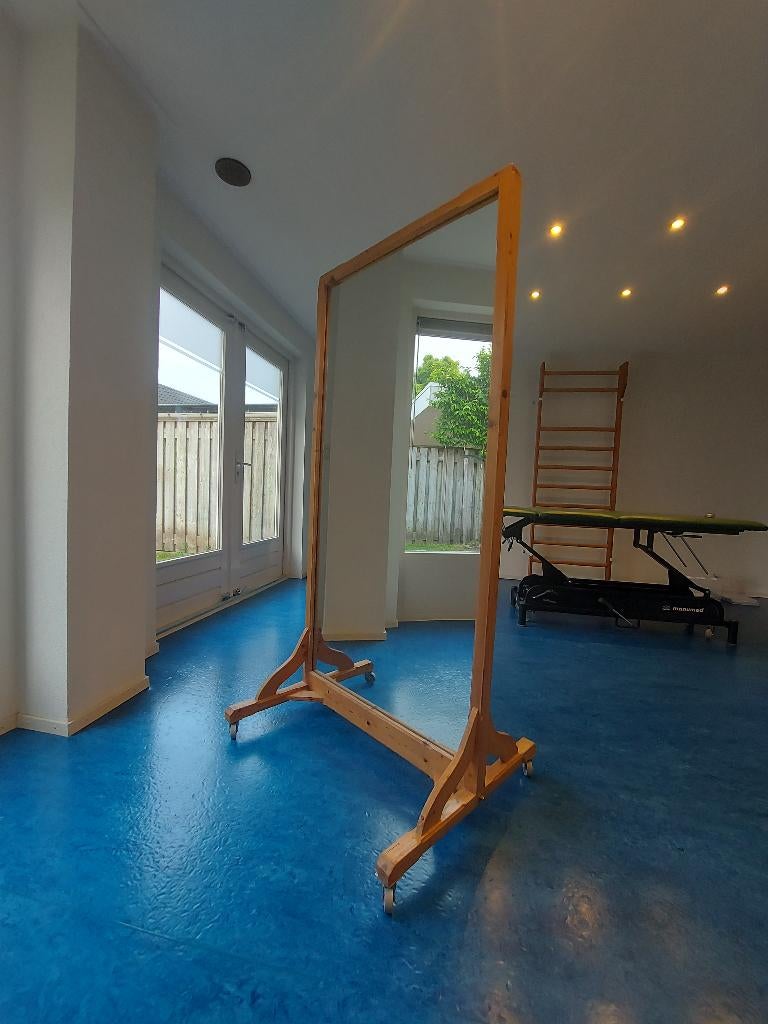 Verrijdbare spiegel, Ophalen, Gebruikt, 150 tot 200 cm, Rechthoekig