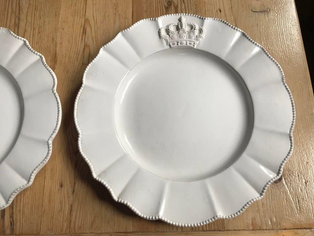 Twee grote ronde Lifestyle borden van 34 cm, Gebruikt, Ophalen of Verzenden, Bord(en), Overige stijlen