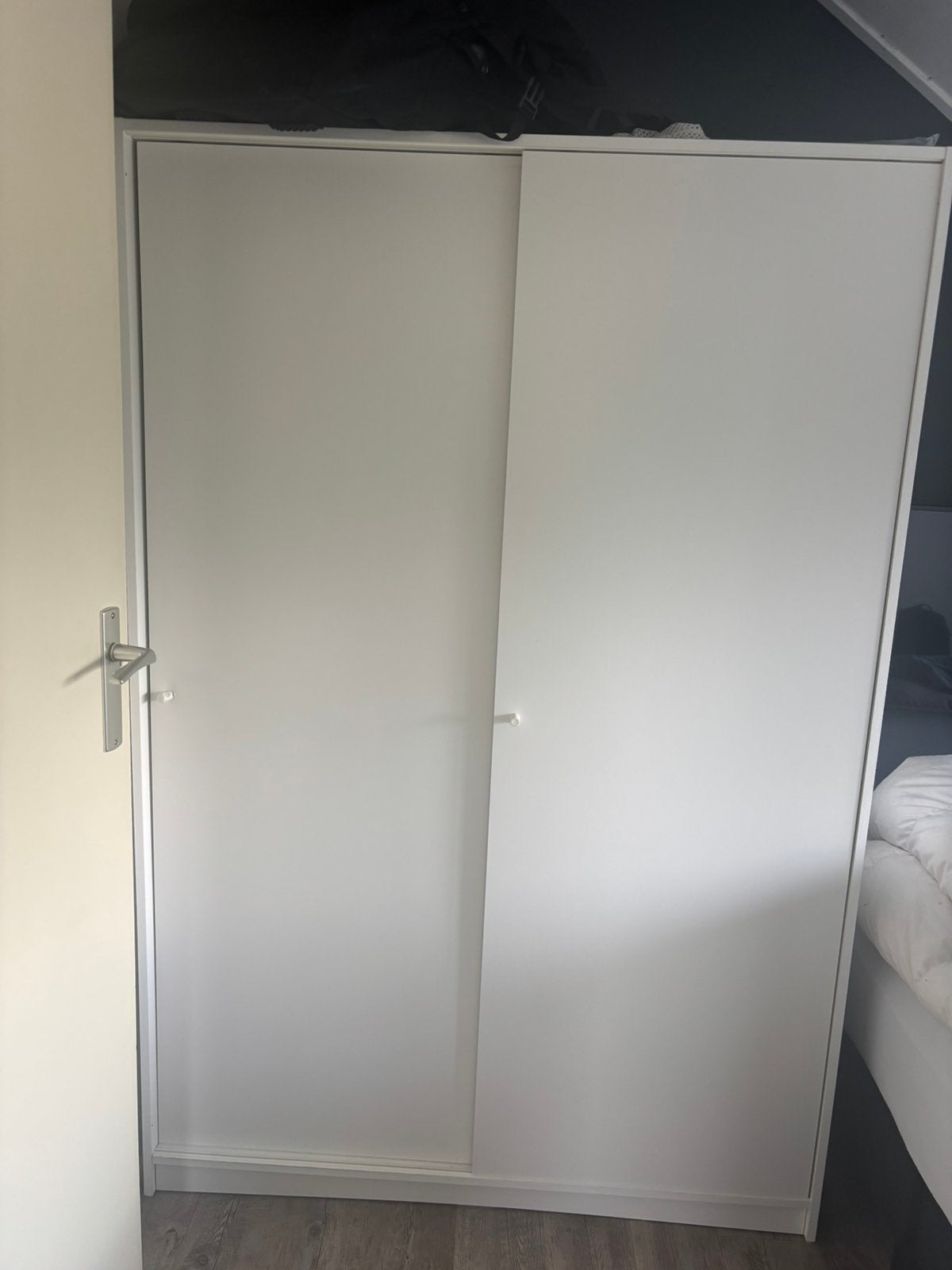 Kleppstad witte Ikea kledingkast, Ophalen, Gebruikt, 100 tot 150 cm, Meerdere deuren