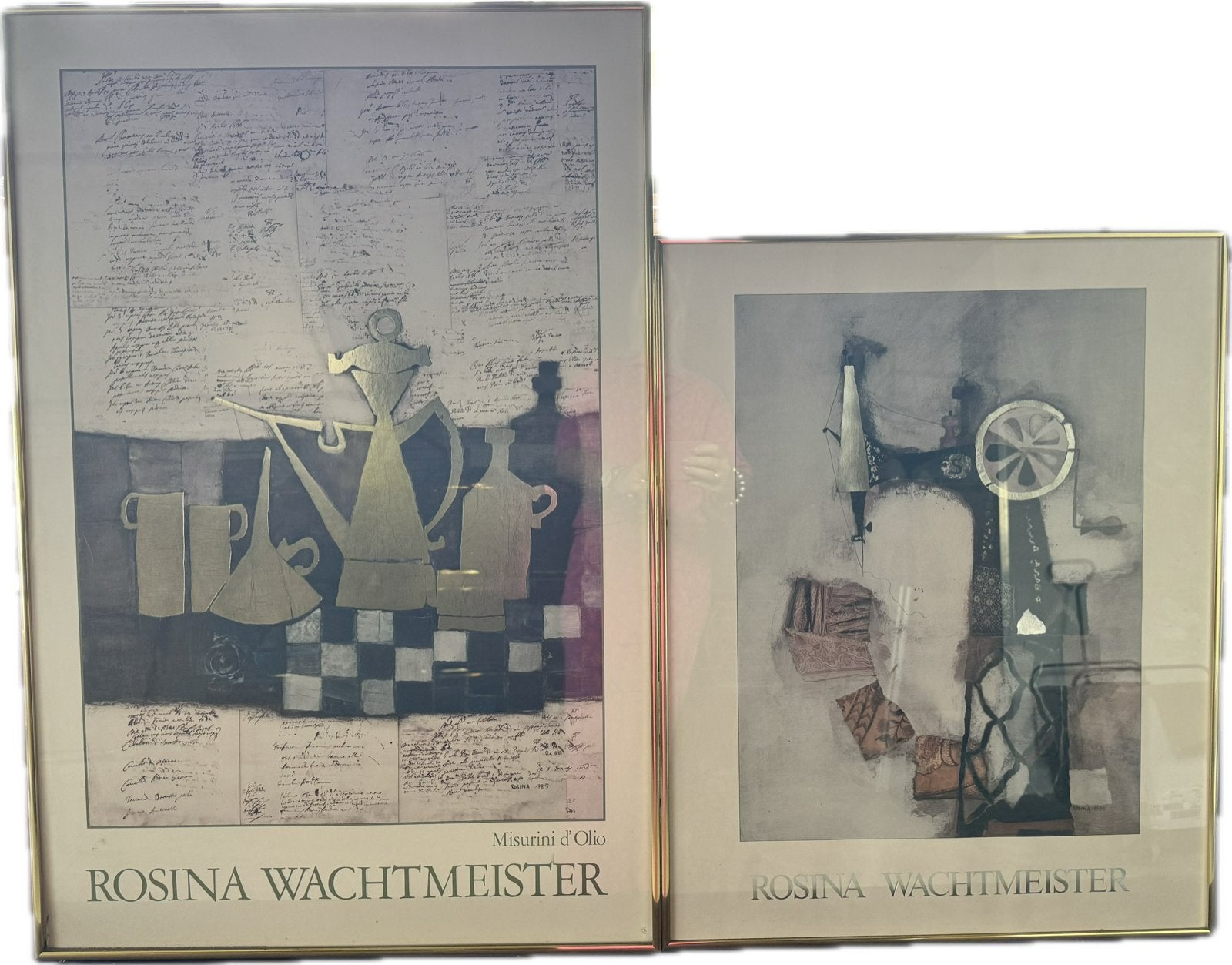 2 Rosina Wachtmeister lijsten met glas (groot en klein), Huis en Inrichting, Woonaccessoires | Schilderijen, Tekeningen en Foto's