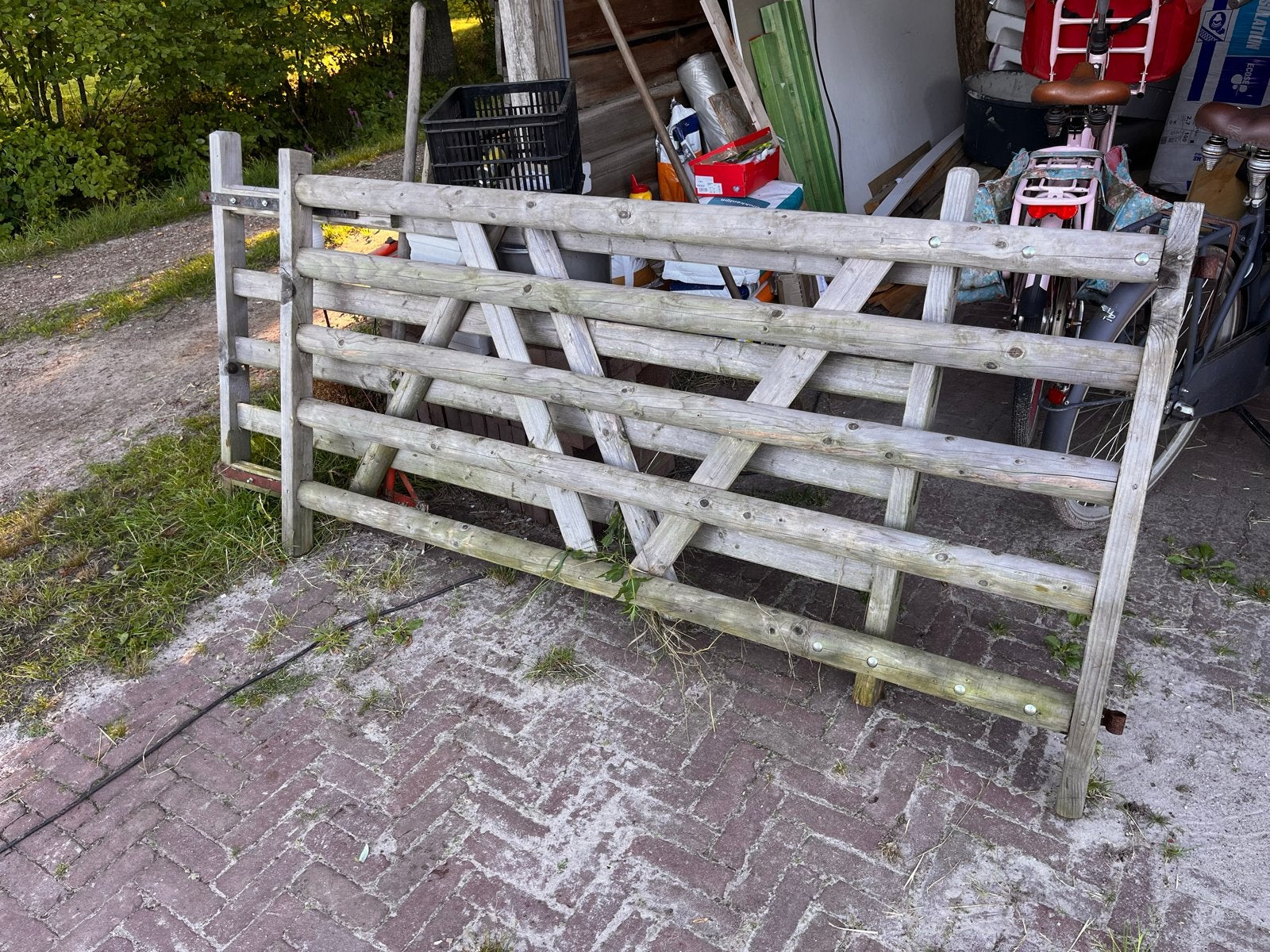 Houten hekwerk en poorten voor weide of tuin, Dieren en Toebehoren, Weidegang