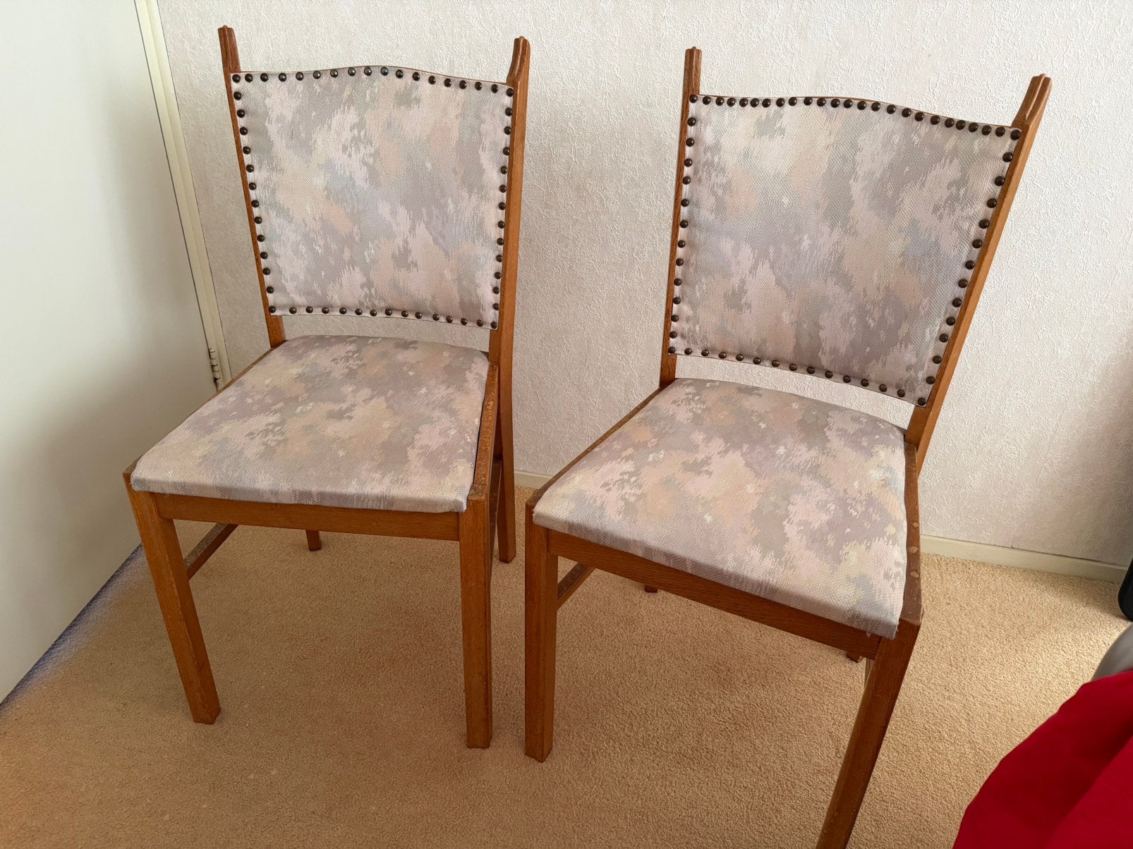 2 antieke stoelen, Ophalen, Gebruikt, Bruin