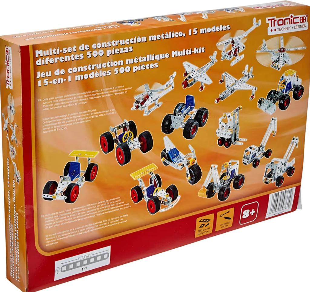 TRONICO constructor metalen bouwset 15-in-1, Ophalen of Verzenden, Nieuw