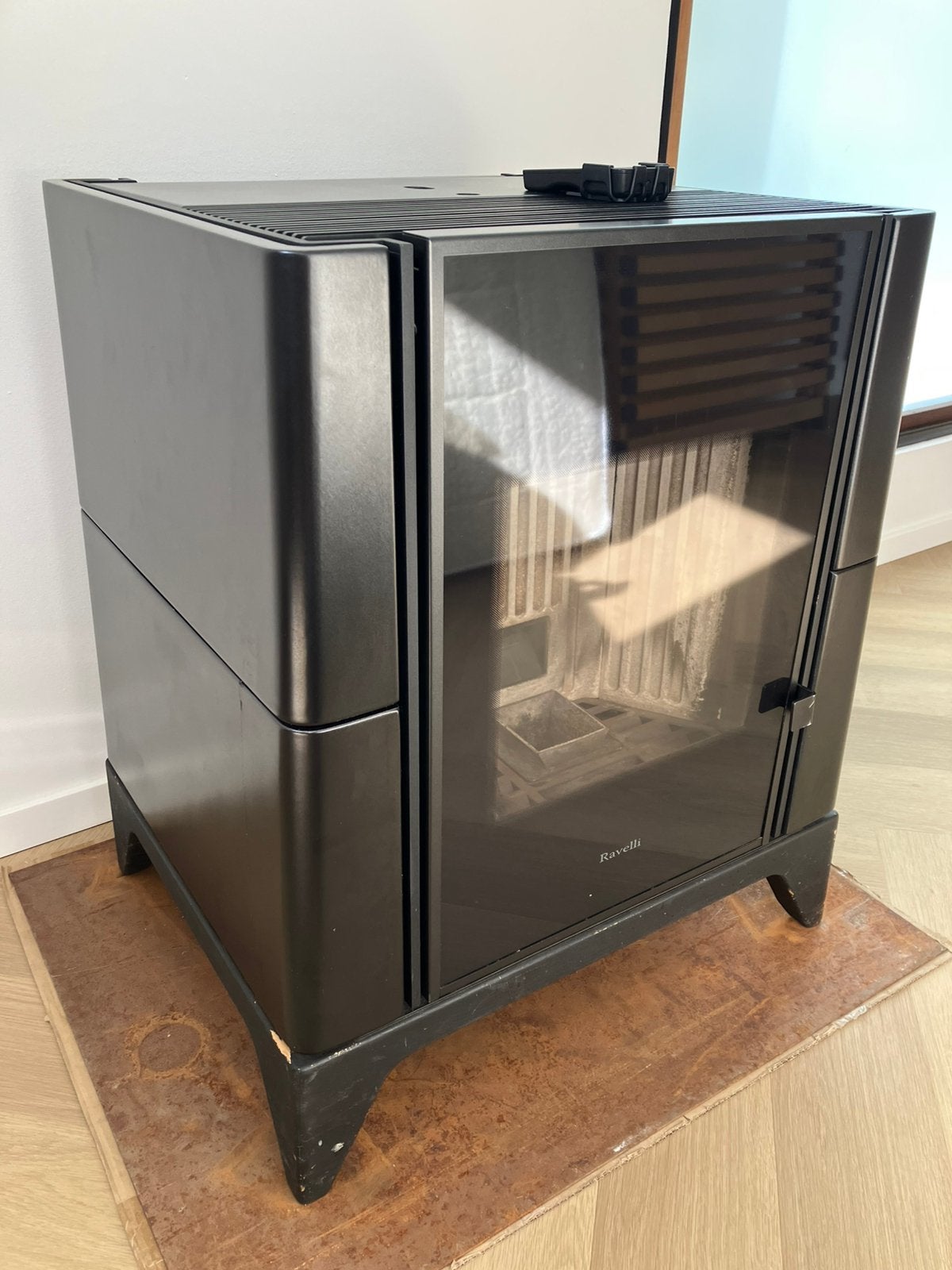 Aria Palletkachel 6 kW, Huis en Inrichting, Ophalen, Gebruikt, Pelletkachel, Vrijstaand