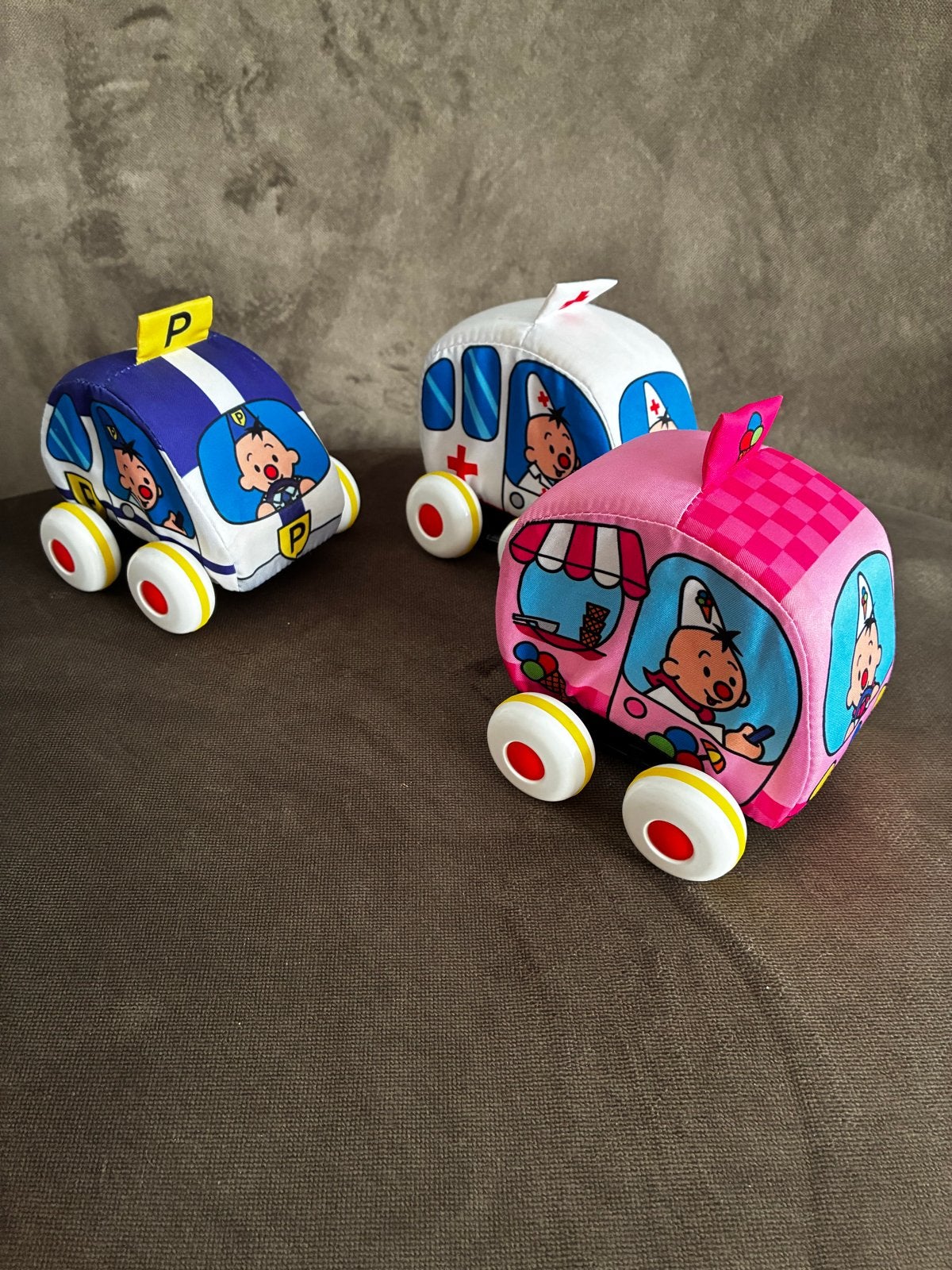 Bumba auto's - set van 3 zachte voertuigen, Ophalen, Gebruikt