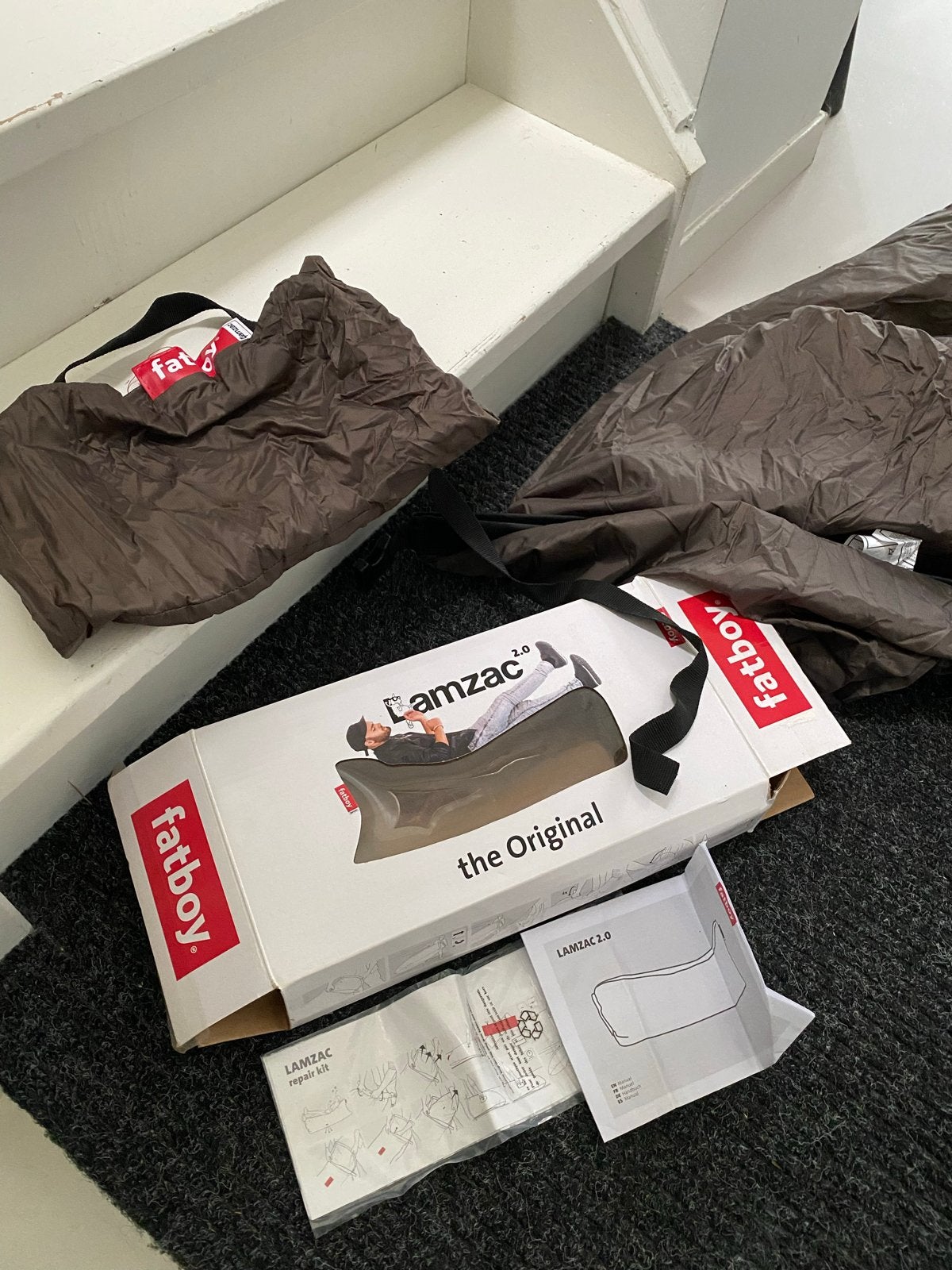 Fatboy Lamzac 2.0 - Opblaasbare Lounger, Blauw, Ophalen of Verzenden, Zo goed als nieuw, Modern