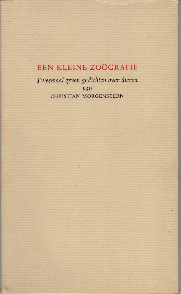 Morgenstern: zoögrafie, Ophalen of Verzenden, Gelezen