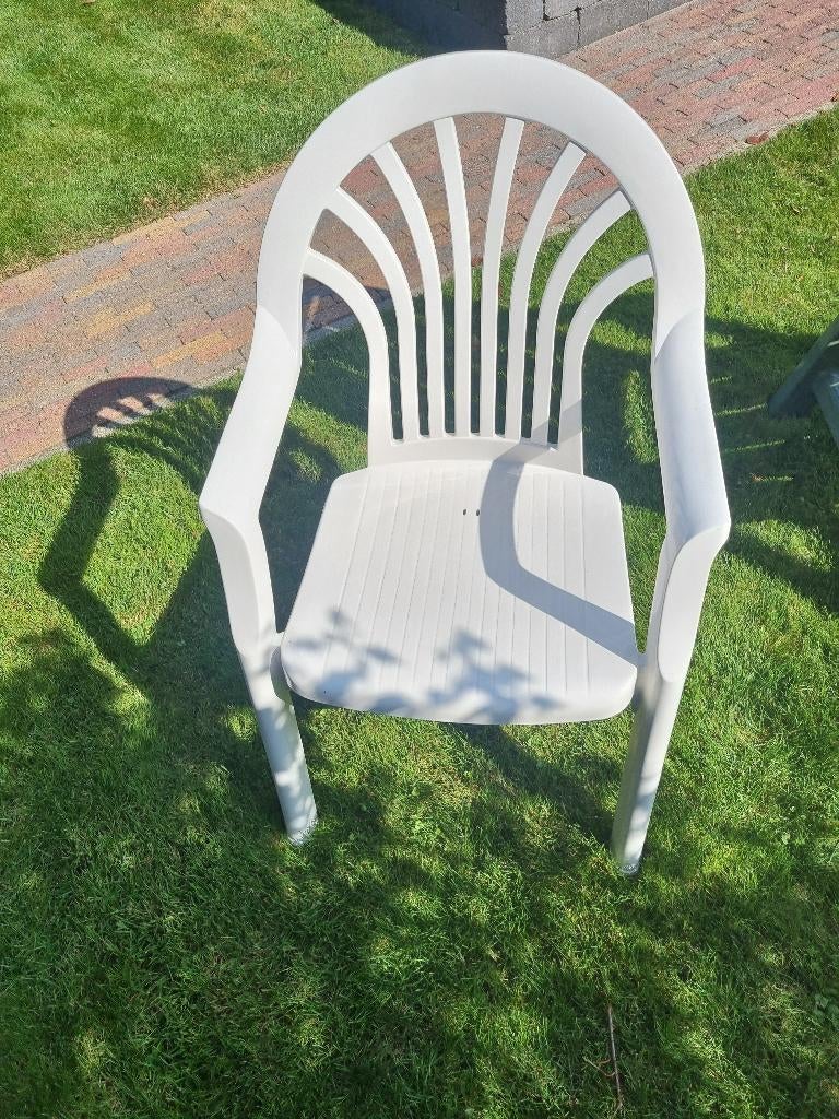 Witte Hartman stoelen, Ophalen, Gebruikt, Kunststof, Stapelbaar