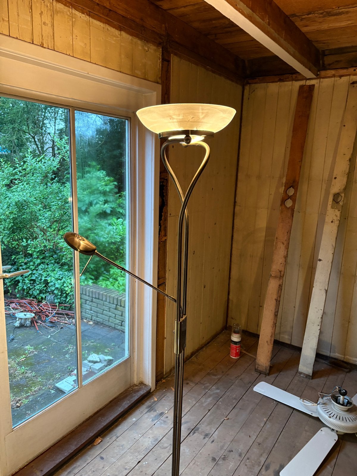 Vloerlamp 1.80m met (lees) lamp, Huis en Inrichting, Lampen | Vloerlampen, Ophalen, Gebruikt, Metaal, Klassiek