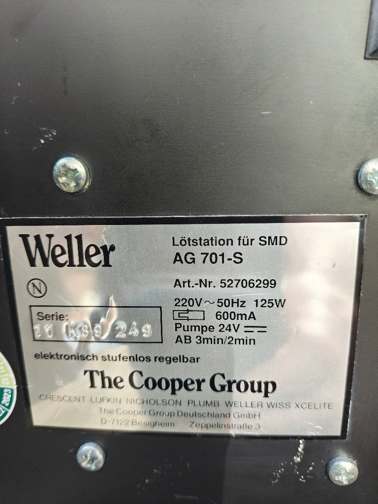 Weller AC 701-S Desoldeerstation, Ophalen of Verzenden, Gebruikt