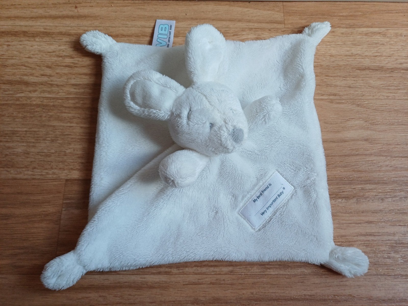 knuffeldoekje doekje wit konijn VIB very important baby, Ophalen of Verzenden, Zo goed als nieuw, Konijn
