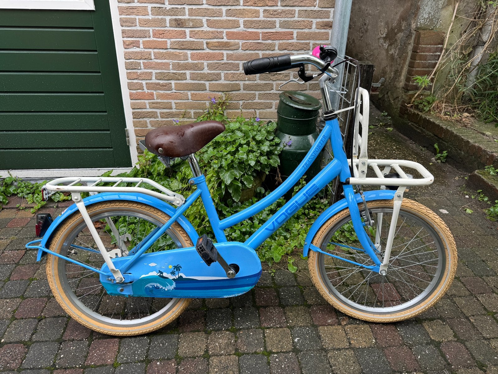 Kinderfiets Vogue transporter (20” kinderen 6-9 jaar), Ophalen of Verzenden, Zo goed als nieuw, 20 inch, Handrem