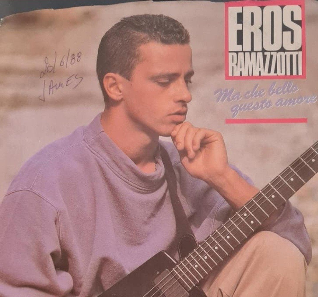 EROS RAMAZZOTTI  - MA CHE BELLO GUESTO AMORE (HOES BESCHADIG, Cd's en Dvd's, Vinyl Singles, Ophalen of Verzenden, Gebruikt