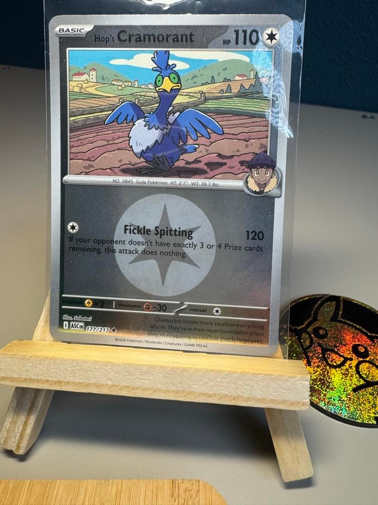 Pokemon kaart: Hop's Cramorant - 177/217, Ophalen of Verzenden, Zo goed als nieuw, Losse kaart