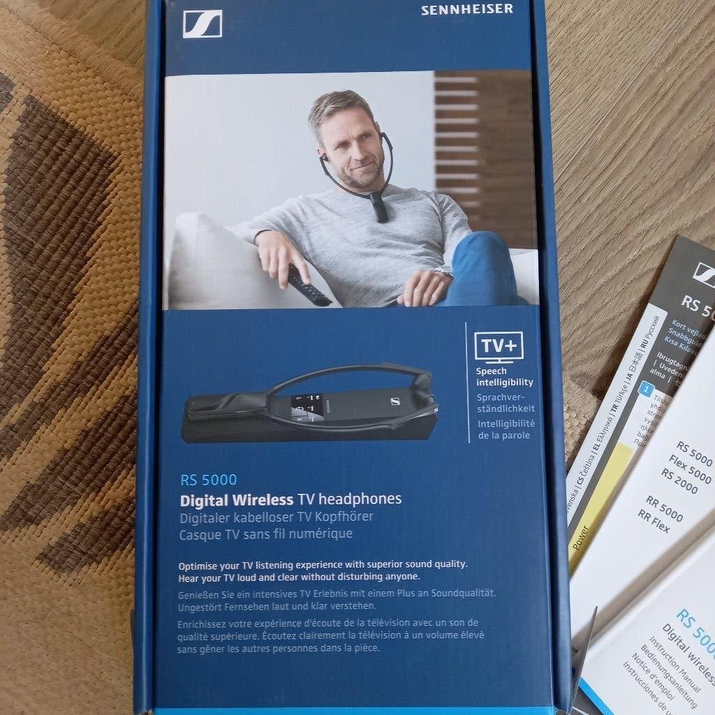 Sennheiser RS 5000 Draadloos TV Hoofdtelefoonsysteem, Ophalen of Verzenden, Zo goed als nieuw