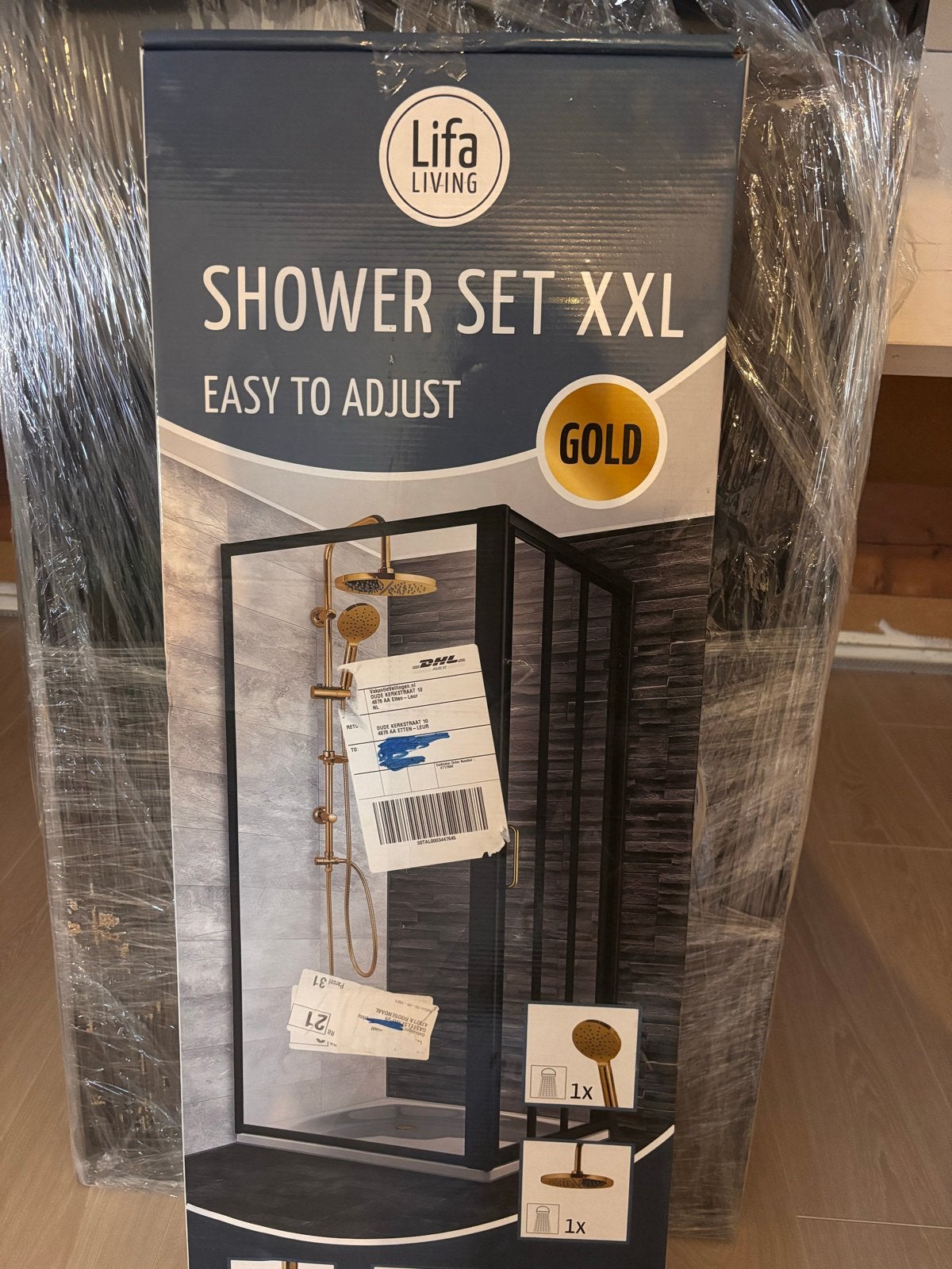 Lifa Living Doucheset XXL Goud - Nieuw in doos, Ophalen of Verzenden, Nieuw, Douche