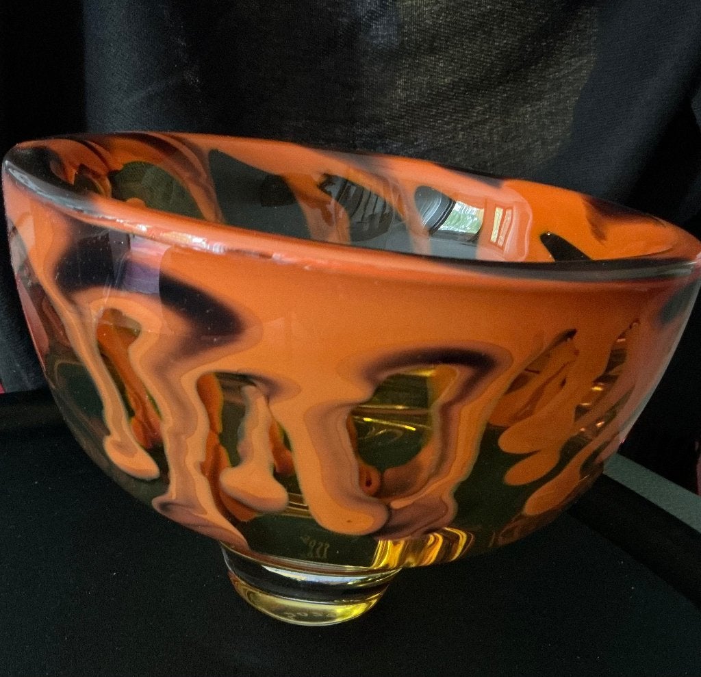 Glas kunst van Paul Spannenberg, Antiek en Kunst, Oranje, Gemerkt, Schaal, Ophalen