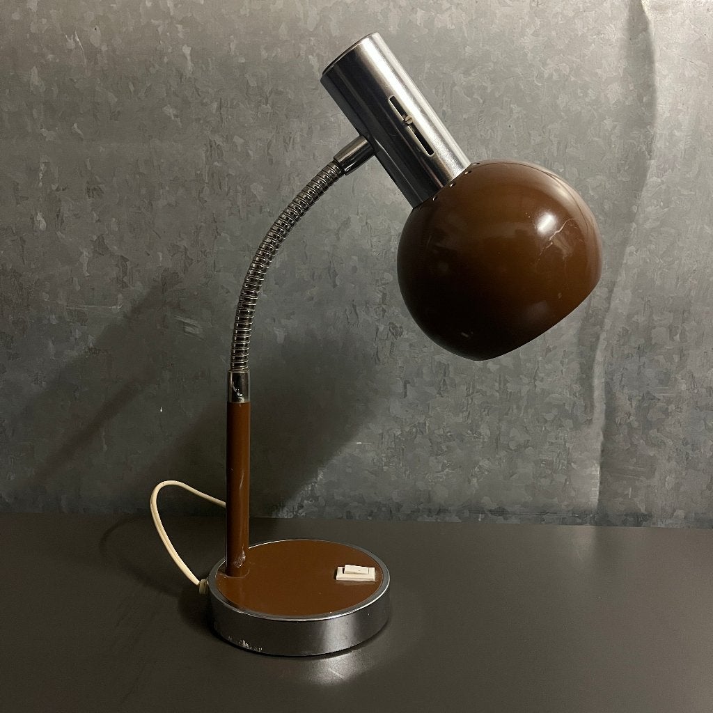 Jaren 70 80 Italiaans design tafellampje space age, Space age, Gebruikt, Bollamp, Ophalen of Verzenden