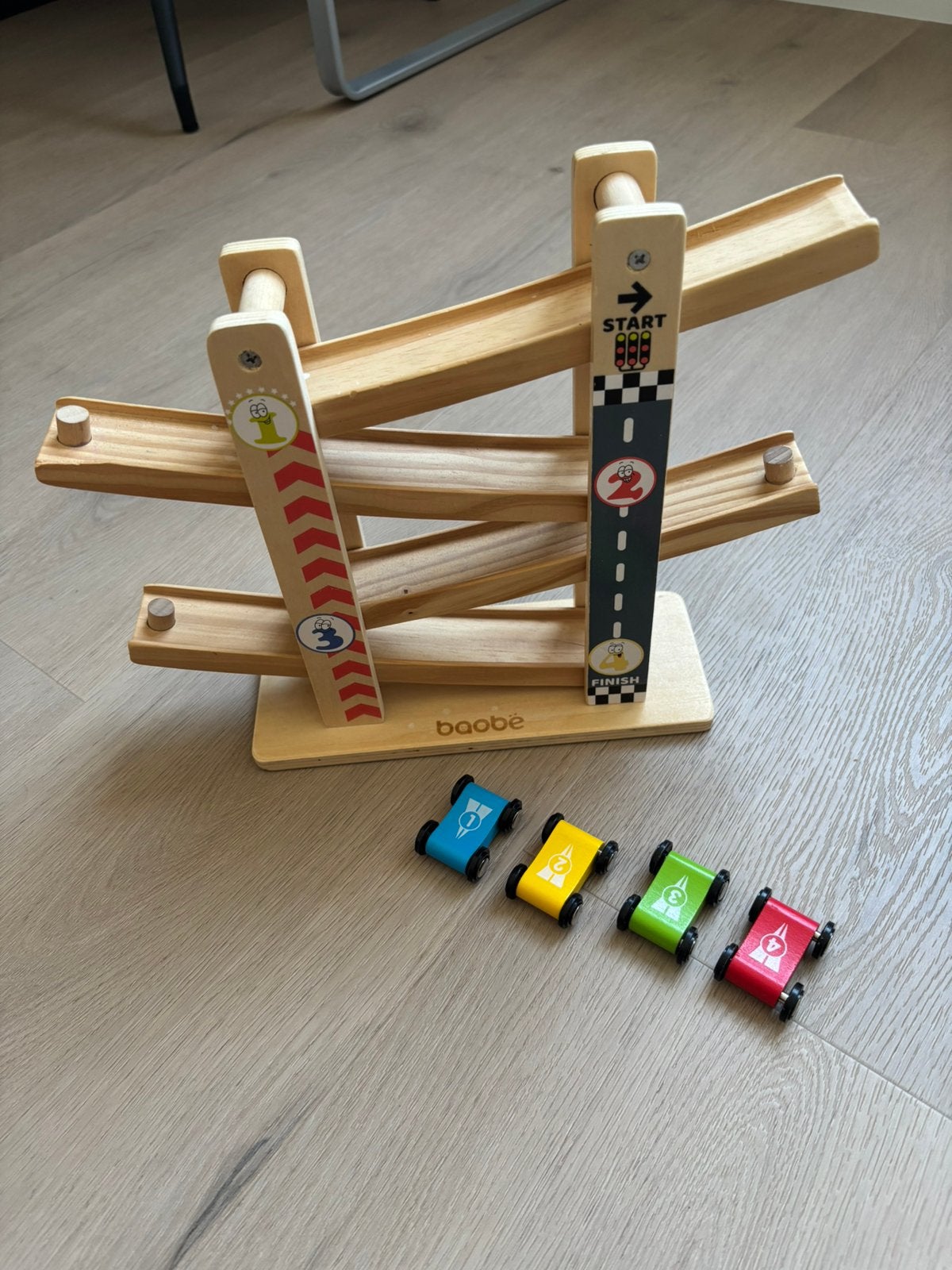 Baobe houten auto knikkerbaan incl orginele verpakking, Ophalen of Verzenden, Zo goed als nieuw