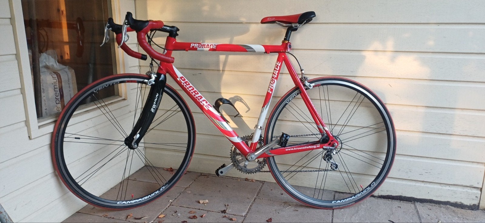 Mooie rooie racefiets ProRace, aluminium frame, Gebruikt, Aluminium, Overige maten, 57 tot 61 cm