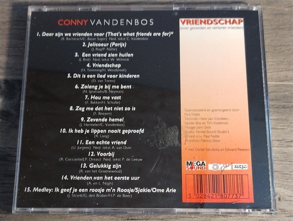 Conny Vandenbos ‎– Vriendschap, Cd's en Dvd's, Cd's | Nederlandstalig, Ophalen of Verzenden, Zo goed als nieuw, Levenslied of Smartlap