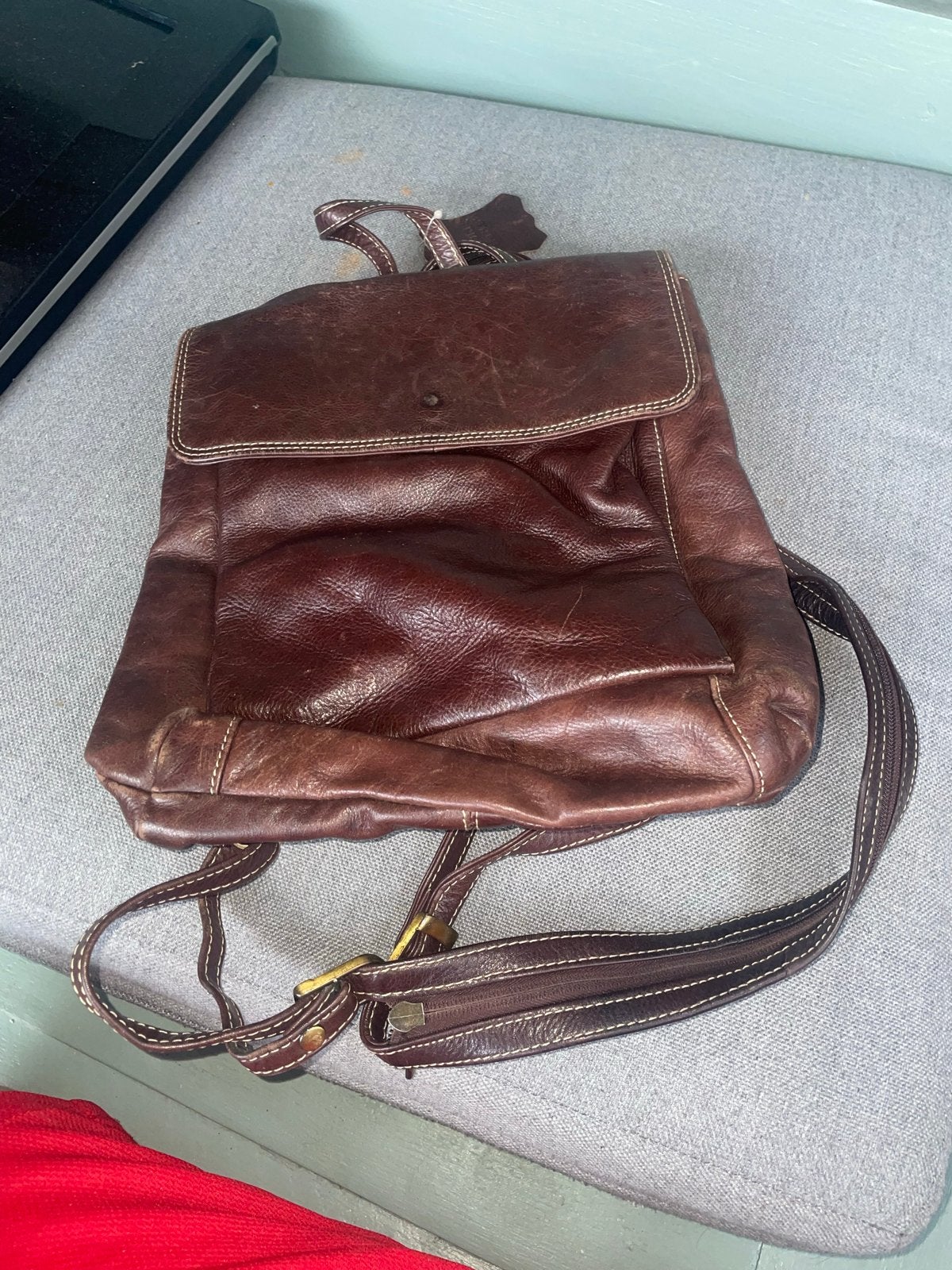Genuine leather tasje, Ophalen