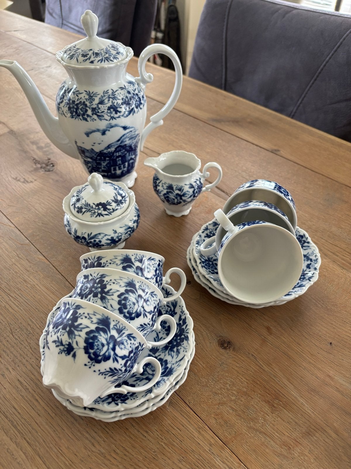 Prachtig theeservies van Colditz Weiden, Bavaria, Antiek en Kunst, Ophalen