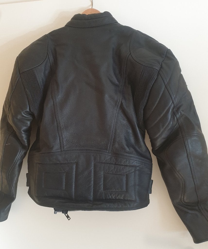 Lederen motor Jas + Broek M/L + Handschoenen maat S + kol, Motoren, Verzenden, Tweedehands, Dames