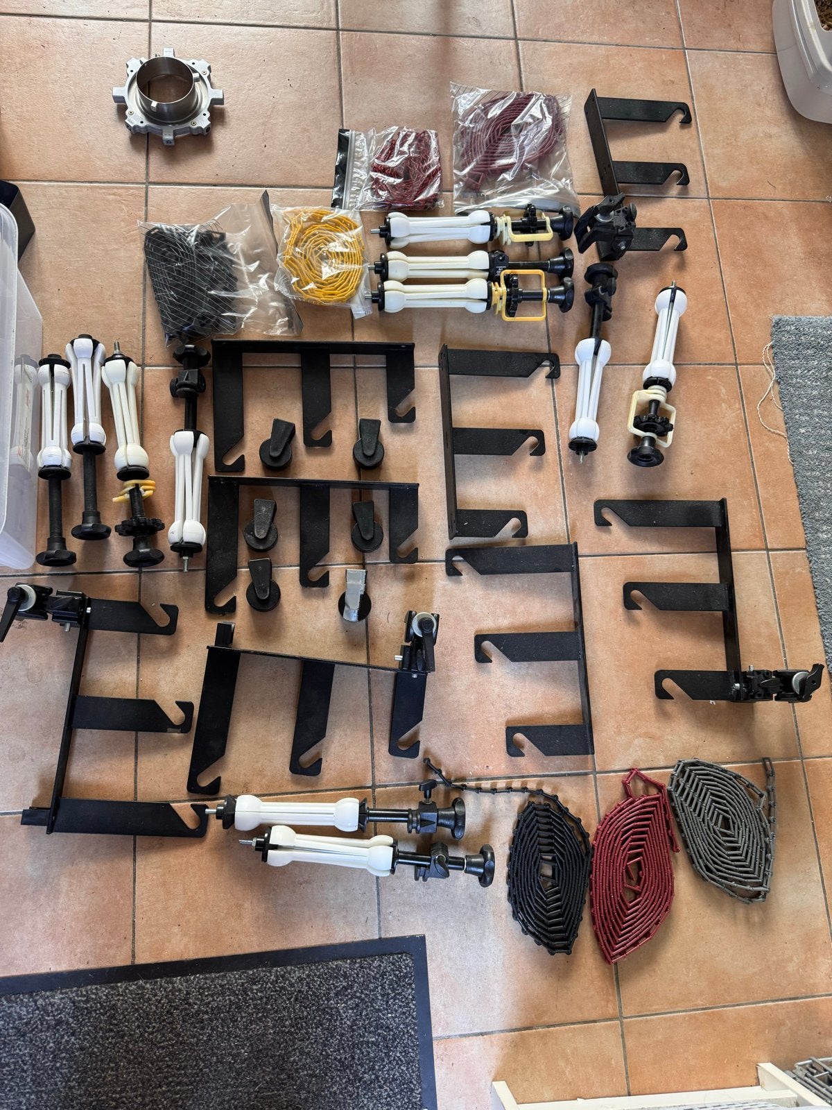 Grote set Manfrotto achtergrondsystemen met accessoires, Manfrotto, Overige typen, Ophalen of Verzenden, Gebruikt