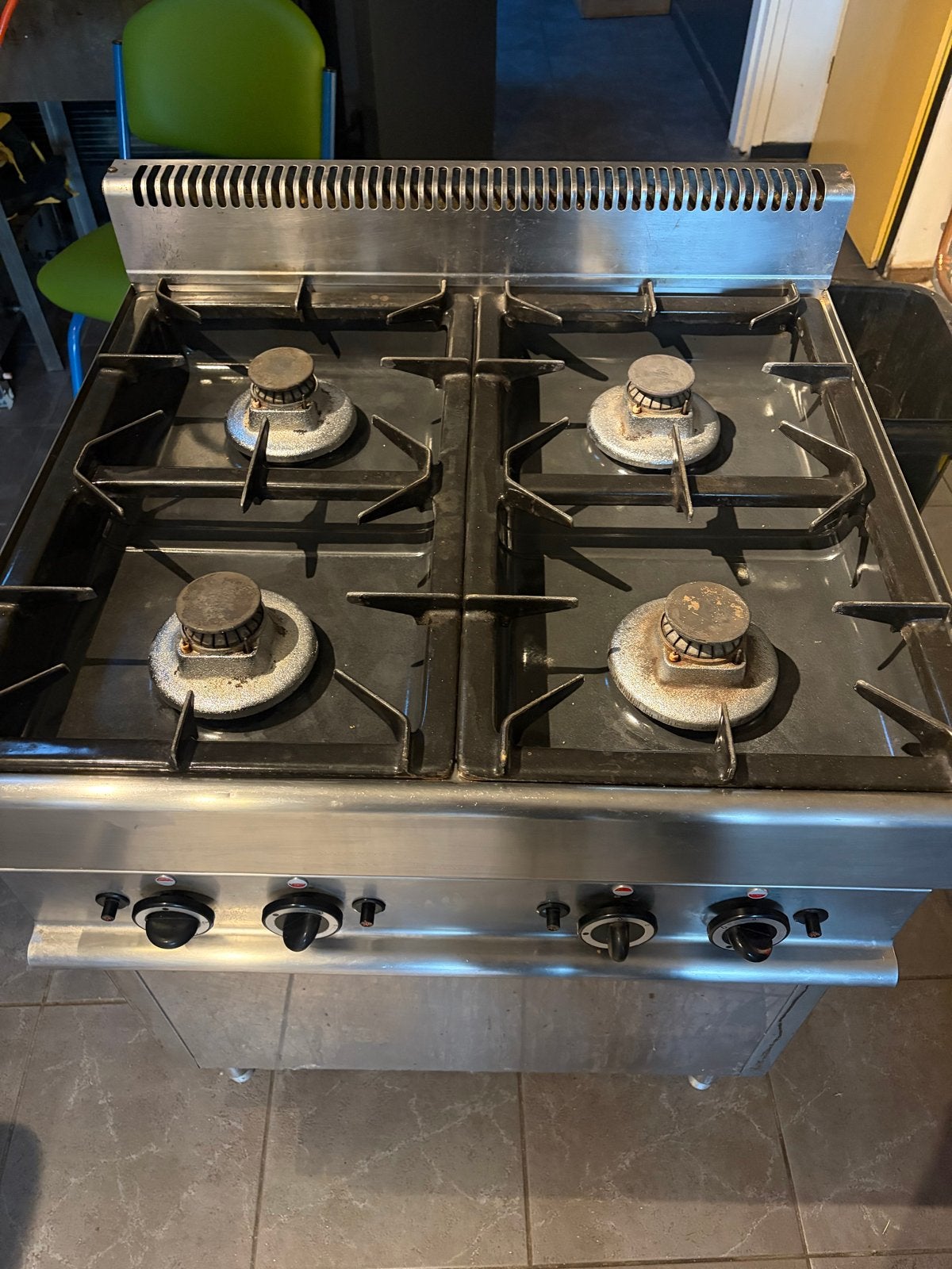 Professioneel 4-pits gasfornuis - MODULAR SRI, Witgoed en Apparatuur, Ophalen, Gebruikt, 60 cm of meer, 4 kookzones