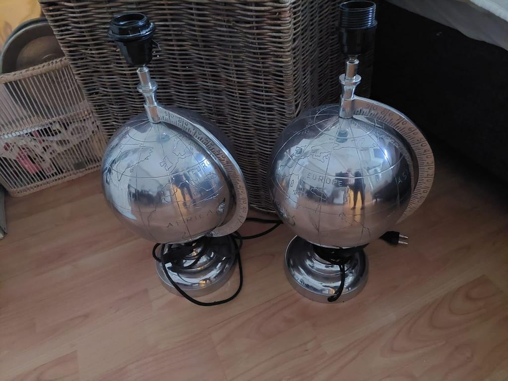 Riviera maison wereldbol lampen, Ophalen of Verzenden, Zo goed als nieuw, Minder dan 50 cm