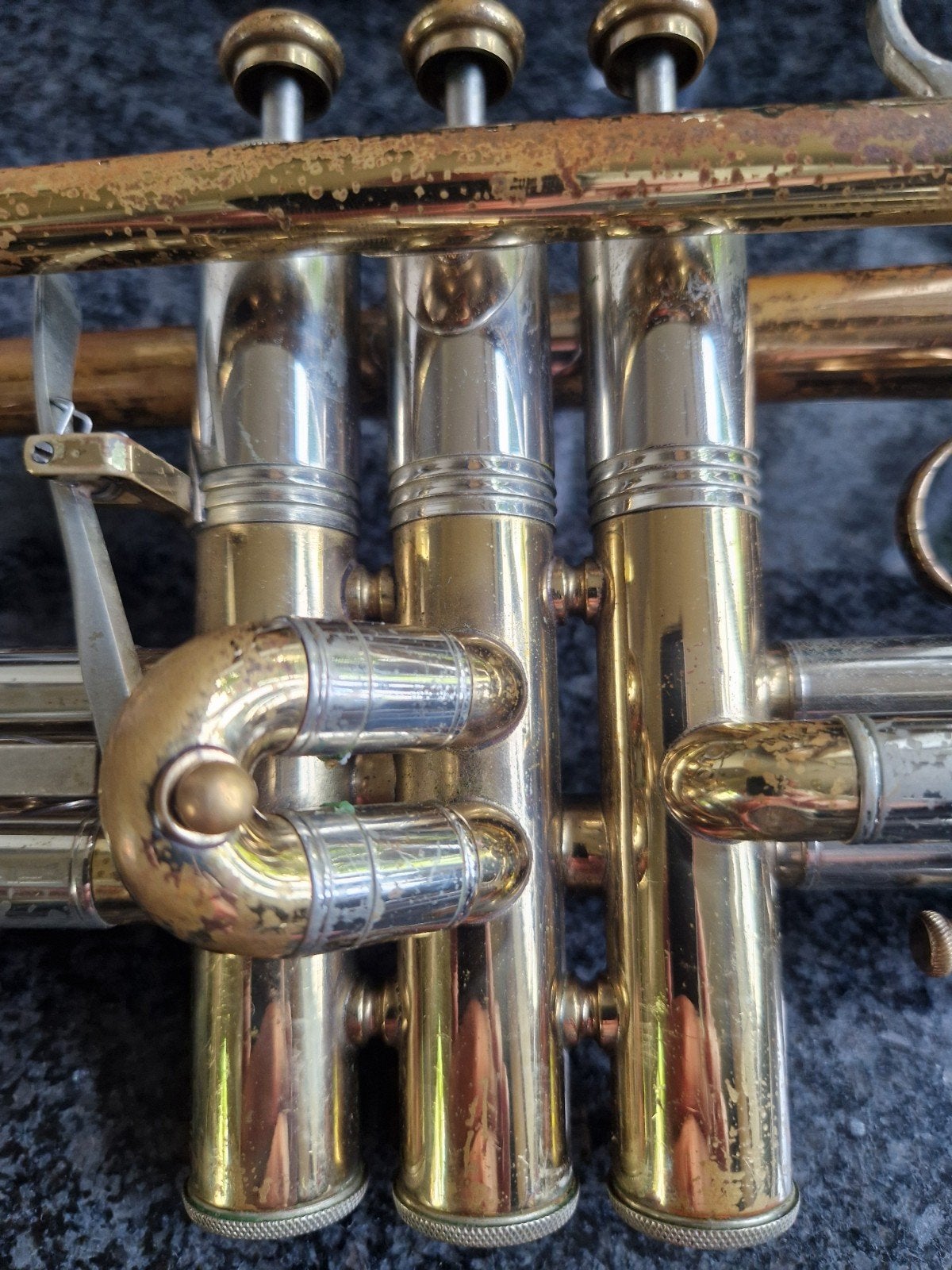 Reynolds Contempora trompet te koop, Muziek en Instrumenten, Ophalen of Verzenden, Gebruikt, Bes-trompet