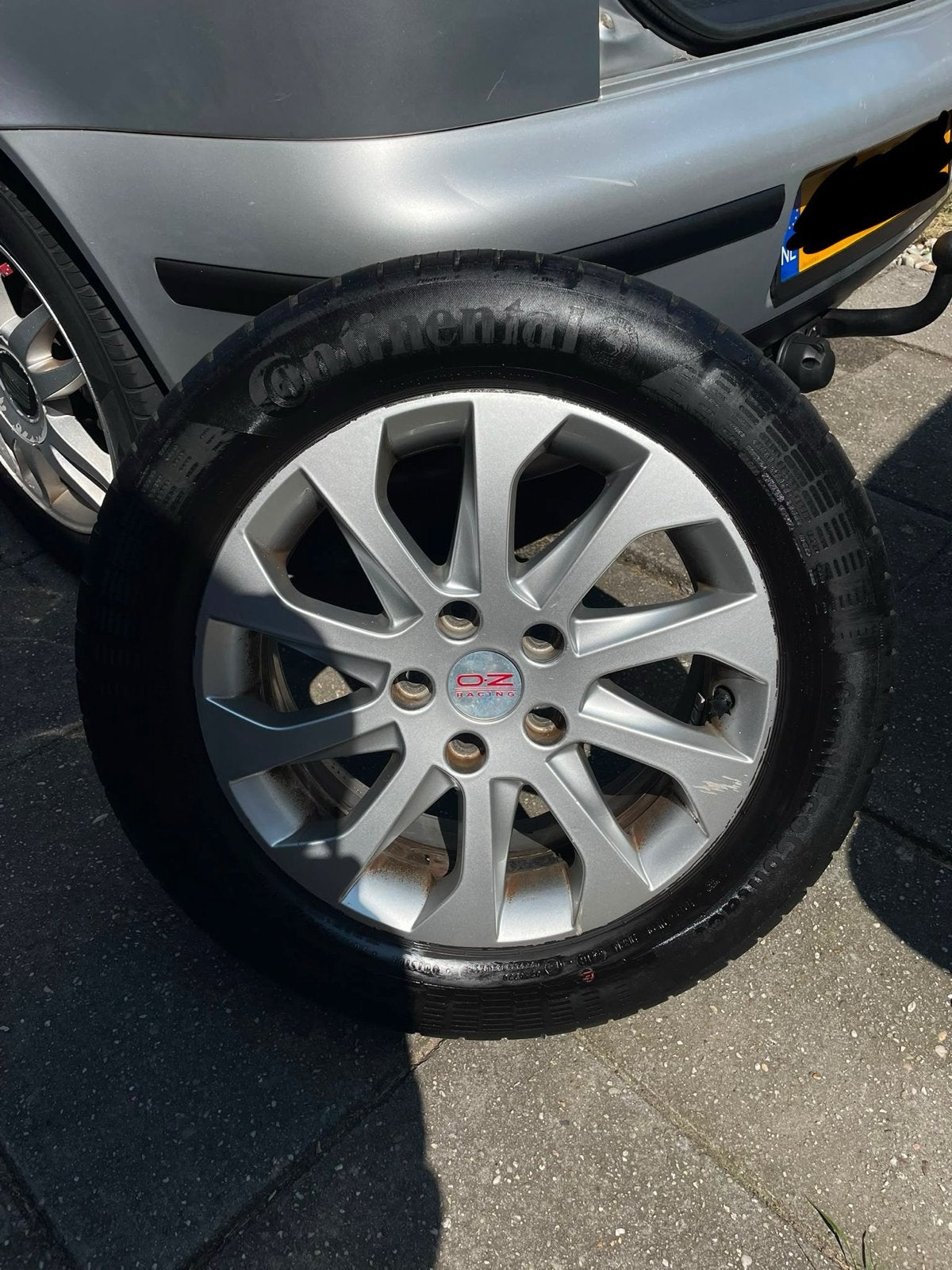 CMS C30 velgen met Continental zomerbanden 205/55 R16, Ophalen, Gebruikt, 16 inch, Banden en Velgen
