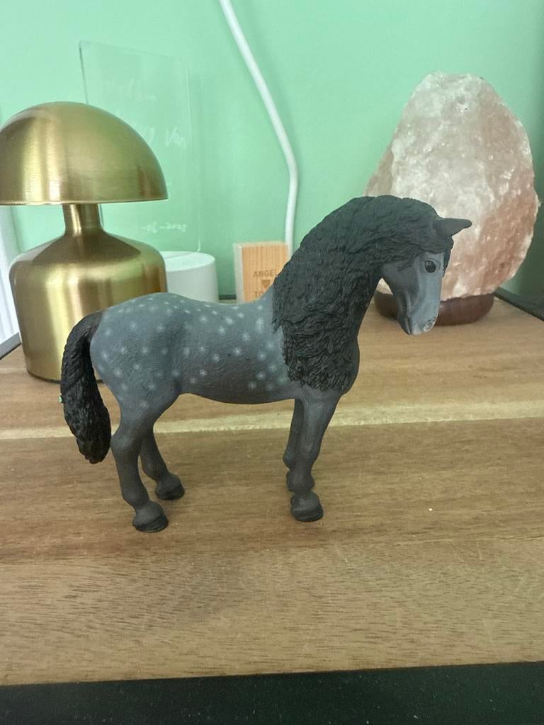 Schleich paard grijs met stippen, Ophalen of Verzenden, Zo goed als nieuw, Jongen of Meisje