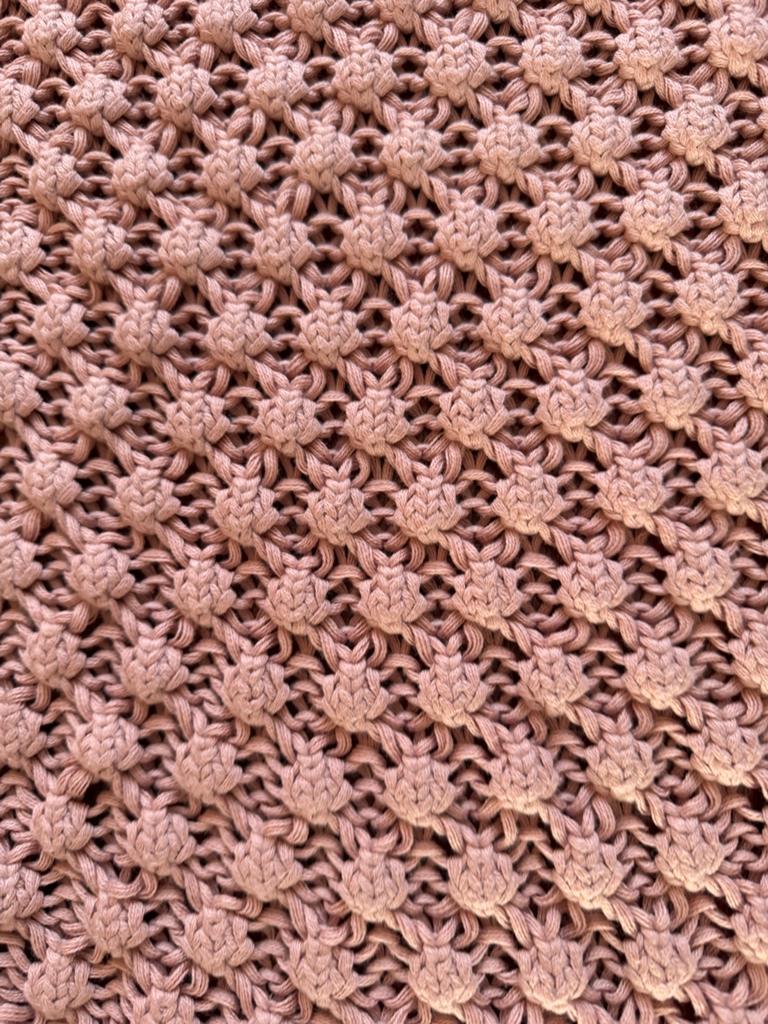 Leuk gehaakt sprei deken plaid Sissy-Boy oud rose, Ophalen of Verzenden, Gebruikt
