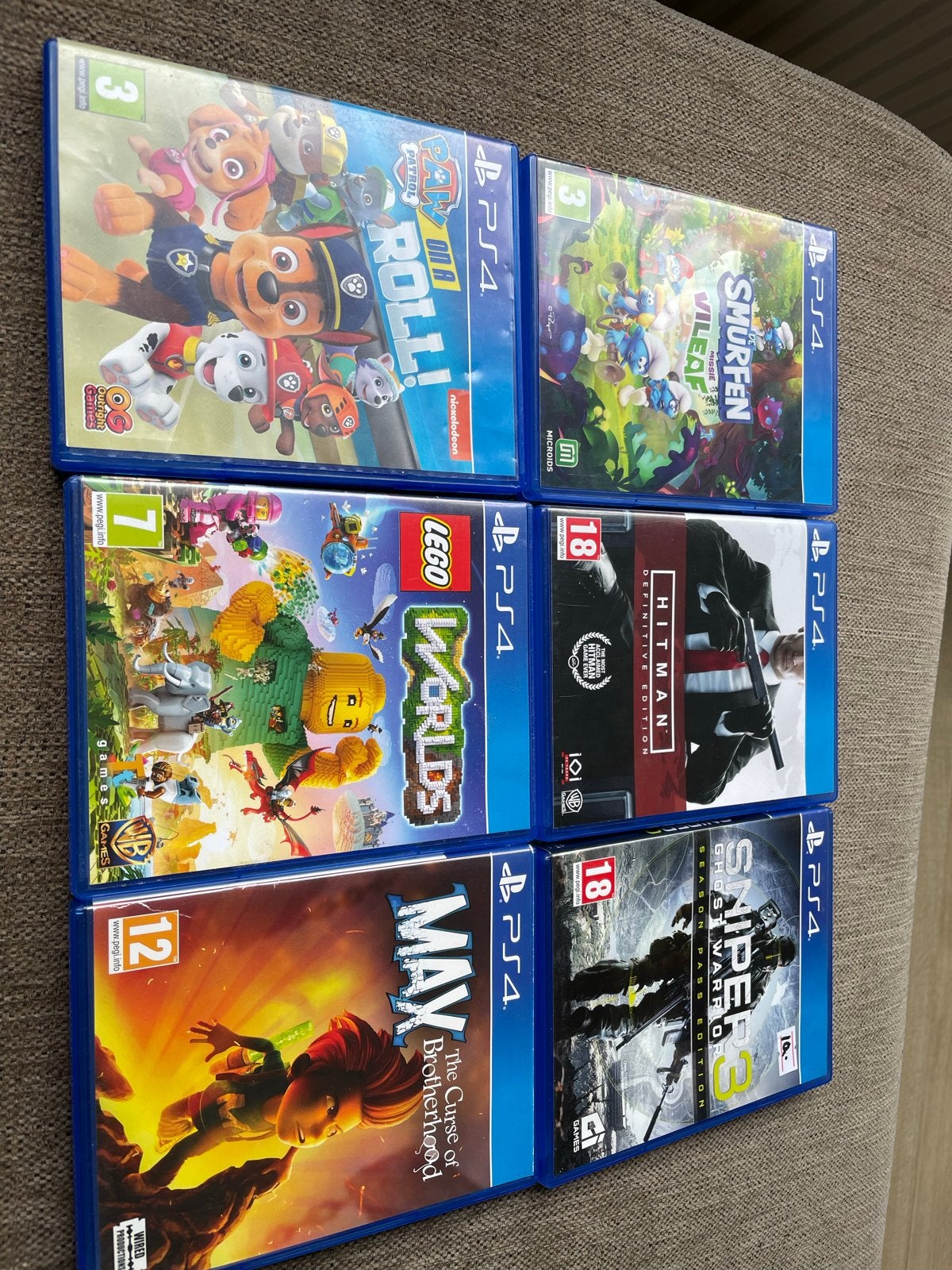 PS4 games: Paw Patrol, Smurfen, Lego Worlds, Hitman, Max, Sn, Gebruikt, Vanaf 18 jaar, Overige genres, 1 speler