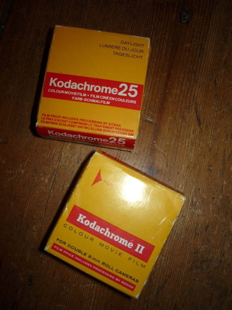 8mm film 7x double 8mm Kodakchrome - 25 - II - onbelicht, Audio, Tv en Foto, Filmrollen, Ophalen of Verzenden, 8mm film