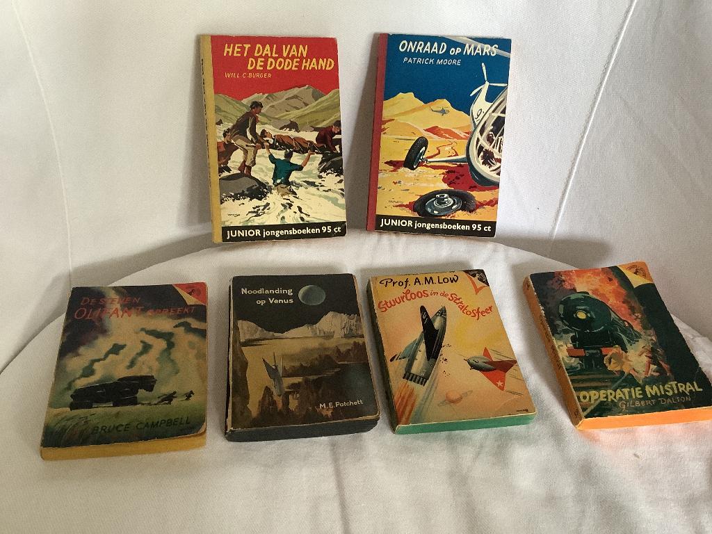 6 Retro Junior-jongensboeken, Nederlandse padvinders mini, Ophalen of Verzenden, Overige typen