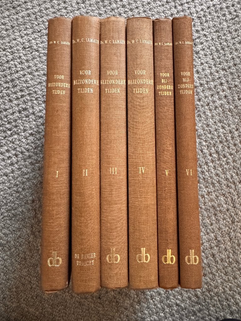 Ds. W.C. Lamain - Voor bijzondere tijden deel 1-6, Boeken, Ophalen of Verzenden, Zo goed als nieuw, Christendom | Protestants
