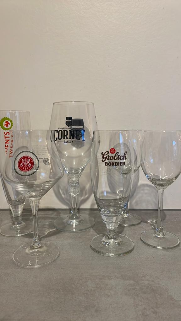 Diverse bierglazen, Ophalen, Zo goed als nieuw, Glas of Glazen, Overige merken