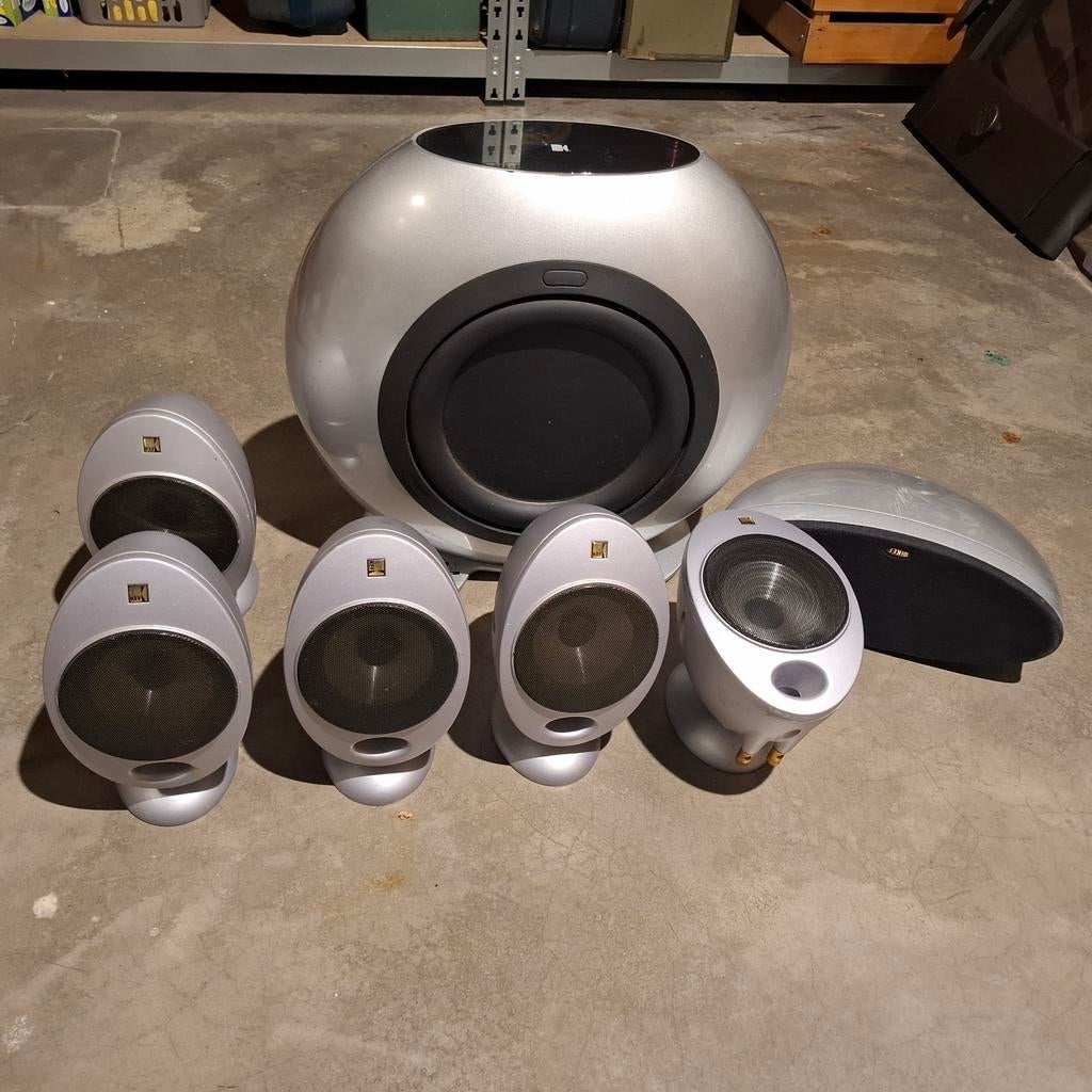 KEF KHT 2005.2 Home Cinema Systeem - Zilver, Overige merken, Gebruikt, Ophalen of Verzenden, 5.1-systeem