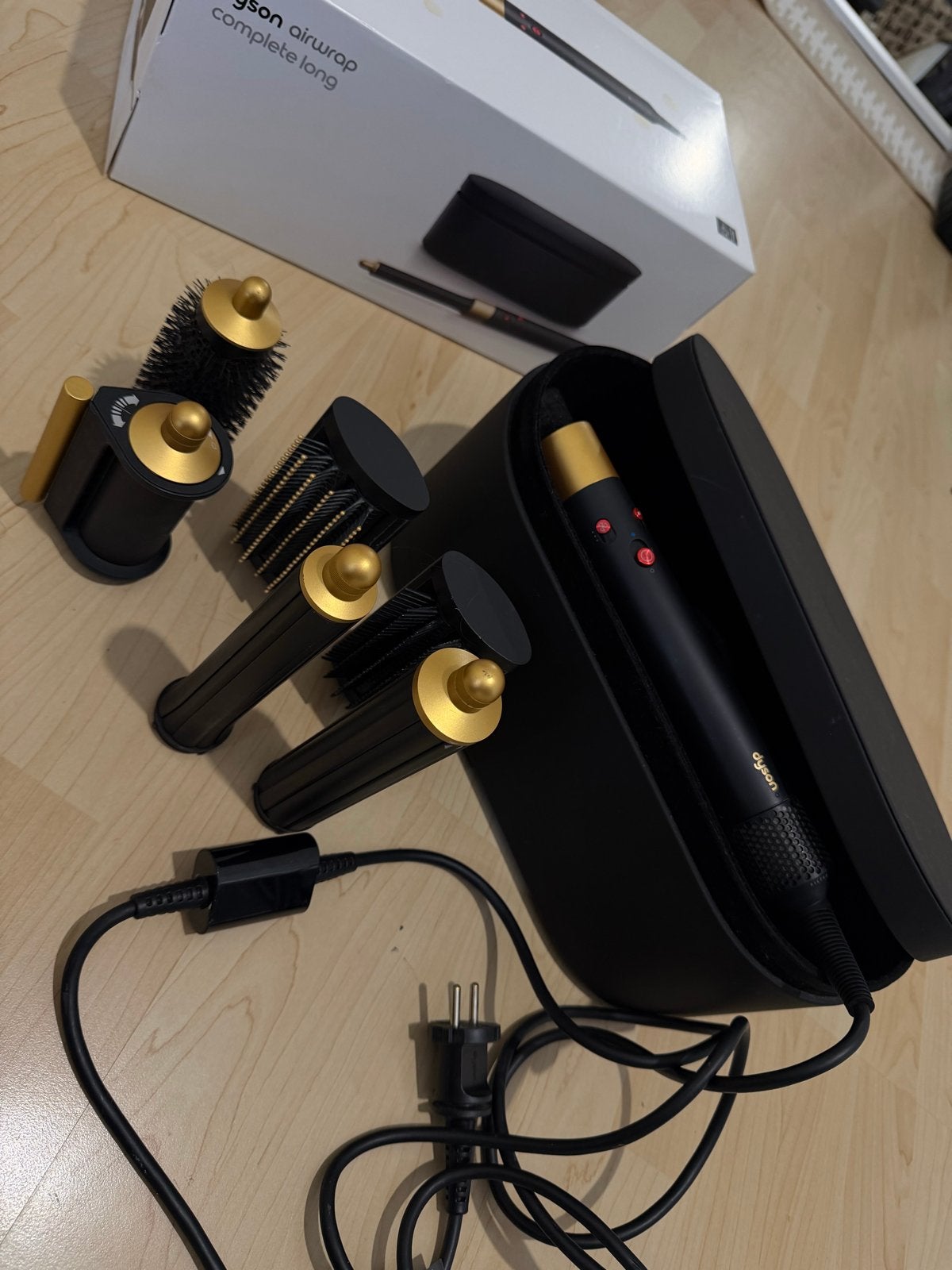 Dyson Airwrap Complete Long - Haarstyling Set black gold, Ophalen, Zo goed als nieuw, Haarverzorging