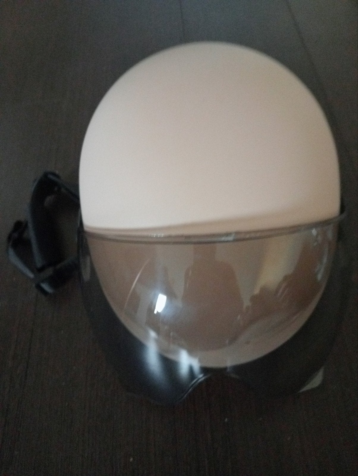 Scooterhelm met vizier - Zo goed als nieuw, Fietsen en Brommers, Brommerhelmen, Ophalen of Verzenden, Zo goed als nieuw, Small