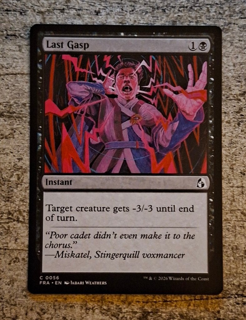 Last Gasp - Magic the Gathering, Verzenden, Zo goed als nieuw, Losse kaart