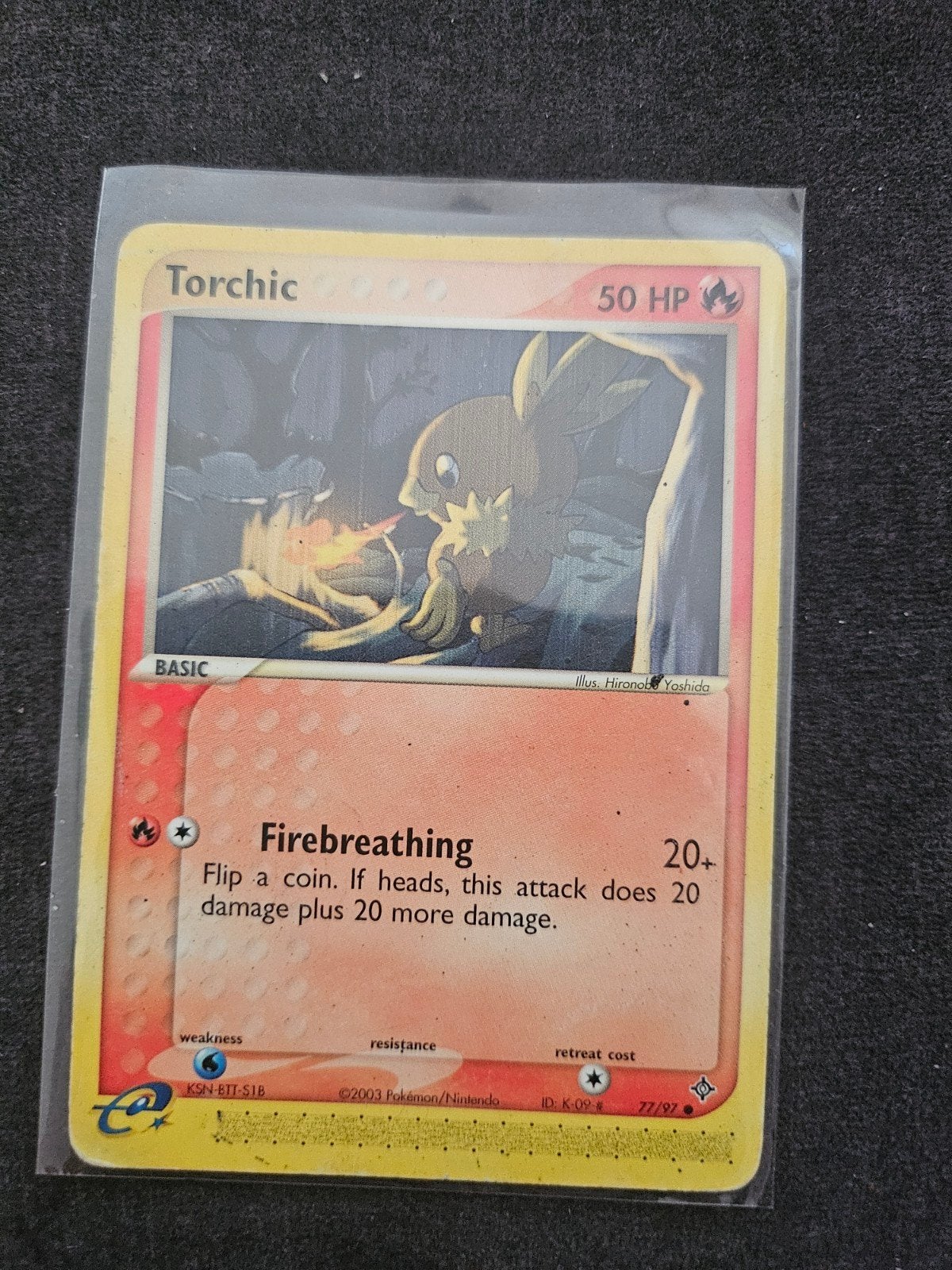 Pokémon Kaart Torchic 50 HP - KSN-BTT-S1B, Ophalen of Verzenden, Gebruikt, Losse kaart
