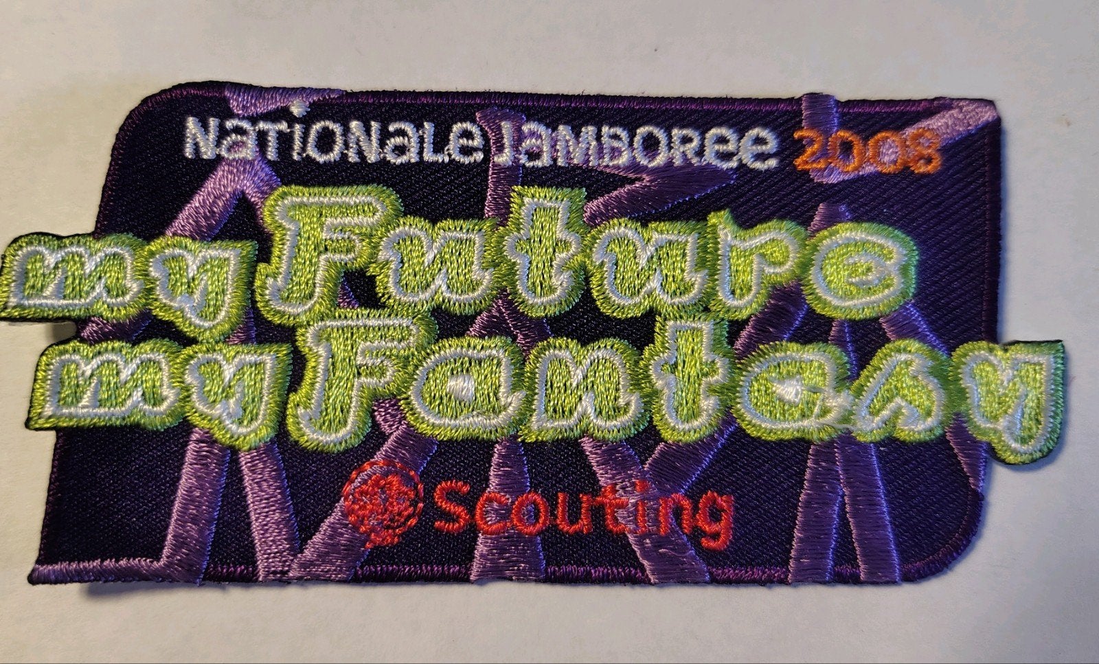 Scouting Nationale Jamboree 2008 My future my fantasy Badge, Verzamelen, Ophalen of Verzenden, Embleem, Speld of Insigne